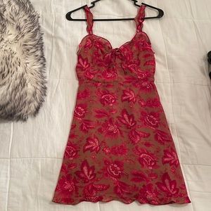 White Fox Floral Ruffle Dress